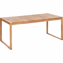 Table d'extérieur en bois. Table de jardin au style minimaliste, parfaite pour les repas sur la terrasse pendant les journées ...