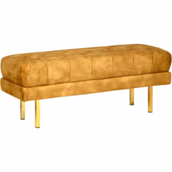 Banc de lit d'appoint au style glamour. Ce luxueux banc touffeté ajoute une touche d'élégance à n'importe quelle pièce. Doté  ...