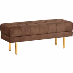 Banc de lit d'appoint au style glamour. Ce luxueux banc touffeté ajoute une touche d'élégance à n'importe quelle pièce. Doté  ...