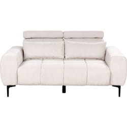 Beliani - Canapé 2 Places Moderne avec Appuis-tête Réglables en Tissu Beige Vegamo