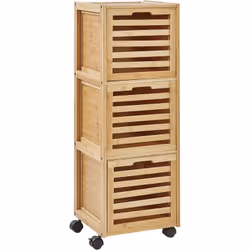 Armoire de toilette à roulettes. Ce meuble de salle de bains fonctionnel est l'endroit idéal pour ranger vos accessoires de s ...
