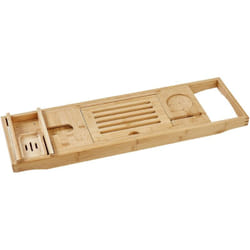 Plateau de Baignoire en Bambou Accessoires de Salle de Bain Bois Clair Lowes