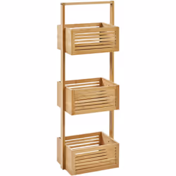 Etagère de salle de bains à 3 niveaux. Cette étagère de salle de bains comprend trois paniers originaux, fabriqués de manière ...