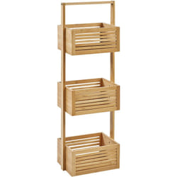 Beliani - Etagère en Bambou 3 Etages Rangement Salle de Bain Bois Clair Waverly