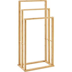 Beliani - Porte-Serviettes en Bambou 81 x 40 cm 3 Rails Bois Clair Tupelo