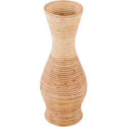 Vase décoratif style naturel. Ce vase en rotin ajoute une touche d'élégance naturelle à n'importe quelle pièce. Fabriqué en r ...