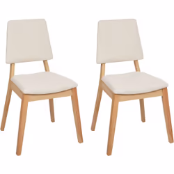 Chaises de salle à manger avec dossier et assise rembourrés. Ces chaises de salle à manger simples, mais élégantes, sont vend ...
