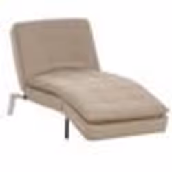 Chaise longue LOIRET Tissu Beige