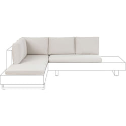 Beliani - Set de housses de Coussin Salon de Jardin Hydrofuge Protection uv en Polyester Blanc Cassé Lanciano