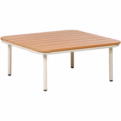 Table d'extérieur en bois synthétique. Cette table de jardin élégante est dotée d'un cadre en aluminium robuste qui résiste a ...