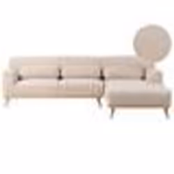 Canapé dangle SIMOS Tissu chenille Beige 3 places Côté gauche