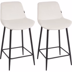 Ensemble de chaises de comptoir sans accoudoirs. Ajoutez du style à votre salle à manger avec cet ensemble chic de deux chais ...
