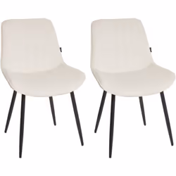 Chaises de repas rembourrées. Ajoutez du style à votre salle à manger avec cet ensemble chic de deux chaises. Revêtues de vel ...