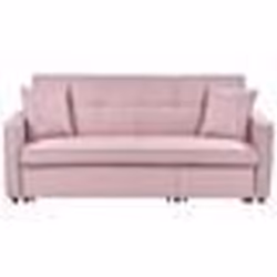 Canapé-lit GLOMMA Tissu Rose pastel 2 places