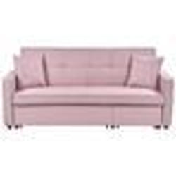 Canapé-lit GLOMMA Tissu Rose pastel 2 places