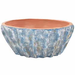Jardinière compacte bleue. Amplifiant le charme et l'attrait esthétique de tout jardin et intérieur, ce pot à plantes constit ...