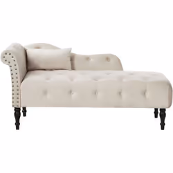 Méridienne classique avec coussin décoratif. Cette chaise longue élégante associe le confort et le style et complète parfaite ...