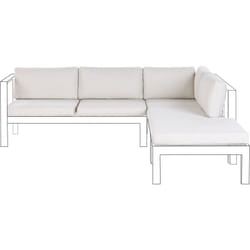Beliani - Set de Housses de Coussin Salon Extérieur Hydrofuge Résistant aux uv en Polyester Blanc Cassé Messina