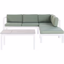 Ensemble canapé d'angle et table de jardin relevable. Améliorez votre jardin ou votre terrasse avec ce magnifique ensemble 5  ...