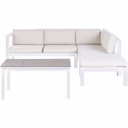 Ensemble canapé d'angle et table de jardin relevable. Améliorez votre jardin ou votre terrasse avec ce magnifique ensemble 5  ...