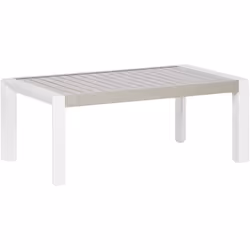 Table basse d'extérieur avec dessus à lattes. Cette table basse élégante et durable rend votre salon d'extérieur fonctionnel. ...