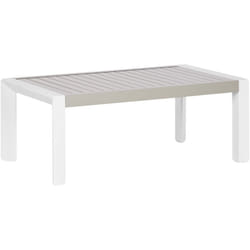 Beliani - Table Basse de Jardin 120 x 70 cm en Aluminium Taupe Castella