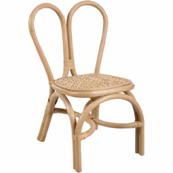 Chaise en rotin naturel avec dossier pour enfants. Cette adorable chaise pour enfants est un complément parfait à tout espace ...