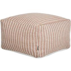 Beliani - Pouf Ottoman Carré Tissé à la Main pour l'Extérieur 50 x 50 x 30 cm en Synthétique Marron Doré Zahri