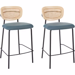 Ensemble de 2 tabourets de cuisine sans accoudoirs. Avec cet ensemble de chaises de bar, vous pourrez facilement embellir l'a ...