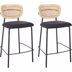 Ensemble de 2 tabourets de cuisine sans accoudoirs. Avec cet ensemble de chaises de bar, vous pourrez facilement embellir l'a ...