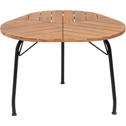 Table ovale avec pieds en métal. Vous êtes à la recherche d'un objet à la fois simple et unique ? Cette table de jardin est p ...