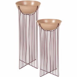 Jardinières décoratives sur pied. Cet ensemble de jardinières remarquable allie un design minimaliste à une structure géométr ...