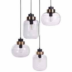 Lampe suspension ZAYANDE Verre Gris clair