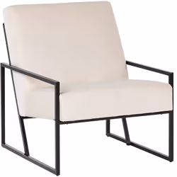 Fauteuil à accoudoirs en métal. Ce fauteuil apporte une touche glamour à votre intérieur. Revêtu d'un tissu de velours doux,  ...