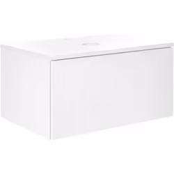 Meuble-lavabo suspendu avec tiroirs. Ce meuble mural suspendu, à la fois élégant et fonctionnel, rafraîchit votre salle de ba ...