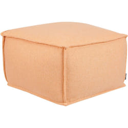 Pouf en Coton Billes EPS Carré Ottoman Repose-Pieds Salon Chambre Accessoire Orange Sherali