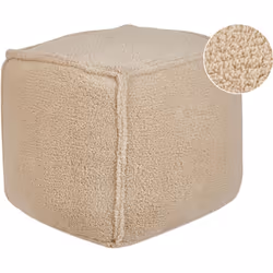 Pouf carré et moelleux. Ajoutez une touche de confort à votre espace de vie avec ce pouf élégant, enveloppé d'un tissu polyes ...
