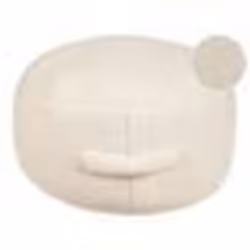 Pouf ADLANA Bouclé Beige clair 50 cm 50 cm 30 cm