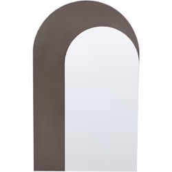 Miroir décoratif suspendu. Apportez une touche d'élégance moderne à votre intérieur avec ce miroir arqué. Son cadre marron li ...