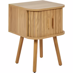 Table de nuit à porte coulissante. Complétez votre chambre à coucher avec cette élégante table de chevet qui allie un design ...