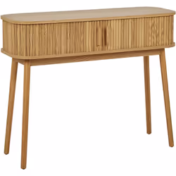 Table console à porte coulissante. Complétez votre salon avec cette élégante console qui allie un design traditionnel à une t ...