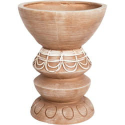 Beliani - Pot à Plantes Boho Magnésium Intérieur Extérieur Marron Clair Disporum