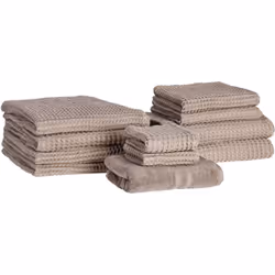 Ensemble de serviettes gaufrées. Ce set de serviettes en tissu gaufré vous séduira dès la première utilisation. La texture en ...