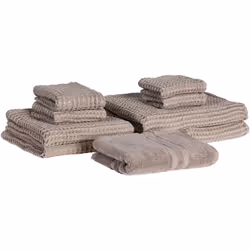 Ensemble de serviettes gaufrées. Ce set de serviettes en tissu gaufré vous séduira dès la première utilisation. La texture en ...