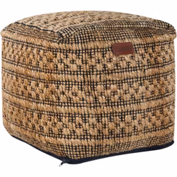 Pouf carré à pompons. Ajoutez une touche d'élégance bohème à votre intérieur avec ce pouf élégant. Fabriqué en jute et en cot ...