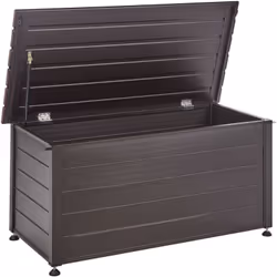 Caisson de rangement pour l'extérieur. Ce coffre de rangement extérieur est parfait pour votre jardin ou votre terrasse. Fabr ...