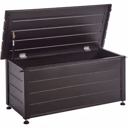 Caisson de rangement pour l'extérieur. Ce coffre de rangement extérieur est parfait pour votre jardin ou votre terrasse. Fabr ...