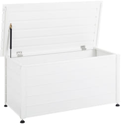 Beliani - Coffre d'Extérieur de Rangement en Aluminium 123 x 60 cm Meuble de Jardin Blanc Campalto