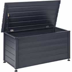 Caisson de rangement pour l'extérieur. Ce coffre de rangement extérieur est parfait pour votre jardin ou votre terrasse. Fabr ...