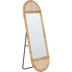 Miroir sur Pied Boho en Rotin Ovale 150 x 50 cm Salon Chambre Accessoires Naturel Barges
